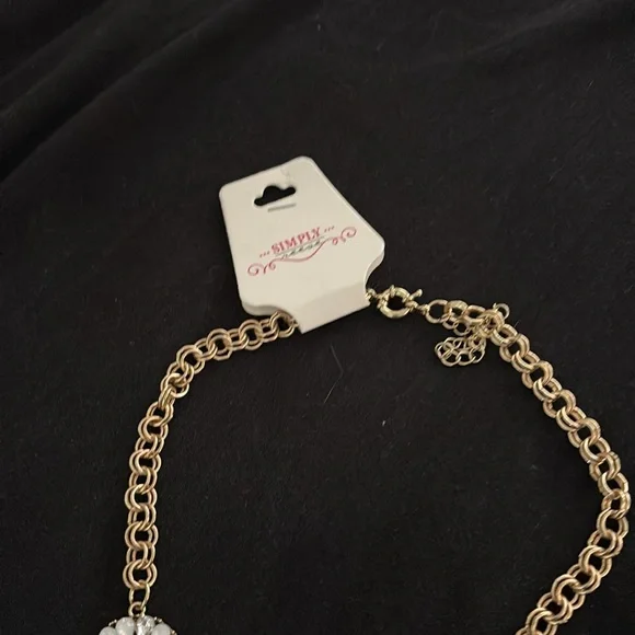 Elegant Gold and Silver Statement Necklace - Picture 2 of 2